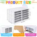 Ripeng 2 Pcs Classroom Paper Storage Organizer Construction Squiggles and Dots Paper Storage Desktop Mailbox File Sorter Literature Cardboard Organizer for Home Office School, 19.7 x 12.4 x 11.8 Inch