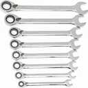 GEARWRENCH 8 Pc. 12 Pt. Reversible Ratcheting Combination Wrench Set, Metric - 9543