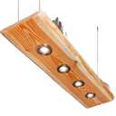 Farmhouse Dinning Pendant Light Fixture, Vintage Ceiling Pendant Lighting, Natural Wood LED Modern Chandelier, Suspension Hanging Lamp for Living Room, Dinning Room, Kitchen Island, Restaurant etc.