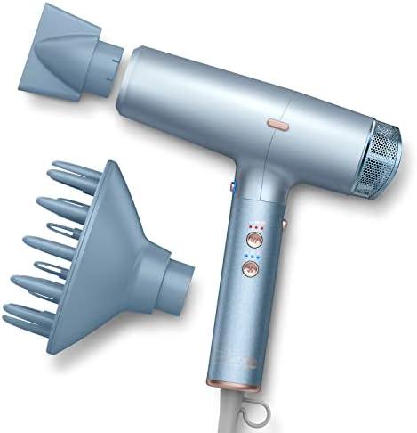 INFINITIPRO by CONAIR DigitalAIRE Hair Dryer | Frizz-Eliminating Hair Dryer with Diffuser | Hair Blow Dryer with Up To 5x More Speed for Higher Air Pressure & Drying Power | Light Blue