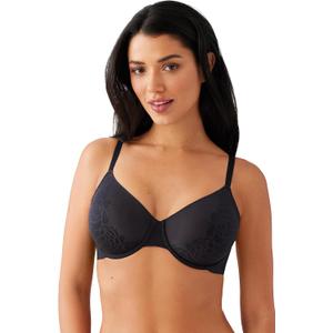 Wacoal Women's Confidence Boost Unlined Mid Coverage Underwire Bra, 855380 (34C, Black)