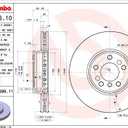 Brembo 09.C896.11 UV Coated Pillar Vented Front Brake Rotor BMW OE# 34116794304