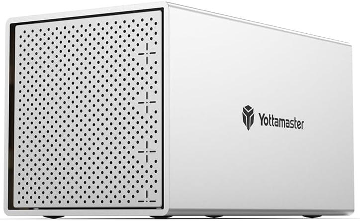 Yottamaster 4 Bay External Hard Drive Enclosure, Aluminum USB C 3.5" HDD Enclosure for 3.5 & 2.5 Inch SATA HDD/SSD, Support 72TB(4x18TB) Direct Attached Storage DAS, Non-RAID [PS400C3]