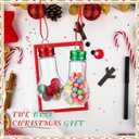 Sliner 48 Pcs Clear Christmas Fillable Light Bulb Ornaments Plastic Hanging Lightbulb Ornament Booze Balls with Ribbons for Candy DIY Crafts Xmas Christmas Tree Birthday Wedding Decoration