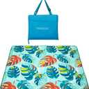 Beach Blanket Sandproof Waterproof Compact Sand Free Beach Mat Foldable Picnic Blankets Washable Outdoor Blanket for Beach Vacation, Camping, Park, Travel