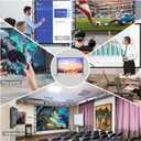 100 Inch Outdoor Projector Screen with One-Piece Telescopic Stand, Wrinkle-Resistant 4K HD Movie Screen for Backyard, Camping and Indoor Home Theater (Fits Long Throw Projectors)