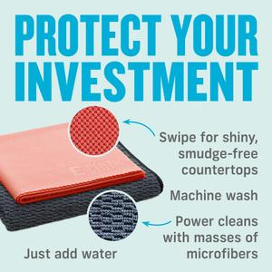 E-Cloth Kitchen Cleaning Kit, Premium Microfiber Cleaning Cloth with Scrubber, Ideal Cleaning Supplies for Kitchen Sinks and Dish Scrubber, 100 Wash, 2 Cloth Set (Scrubbing & Polishing Set - 1 Pack, Beige)