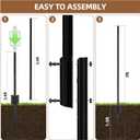 Metal Fence Post 7FT, 15 Pack Heavy Duty T Posts for Lawn, Garden, Farm
Heavy Duty Steel / Black Coating / Rust Resistant / Garden Wire Fence Support / Trellis / No-Dig U Post
