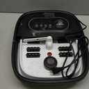 Snailax Foot Spa with Heat, Foot Bath, Collapsible Foot Spa Bath Massager with 8 Massage Rollers, Temperature Control, Bubbles, Pumice Stone, Foot Soaking Tub (Classic Black)