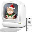 MeoWant Self Cleaning Cat Litter Box, Open-Top Automatic Cat Litter Box with Safety Protection, App Control, Odor-Free, 75L Large Space for Multiple Cats