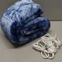 Electric Heated Blanket Throw 50''x60'' Size Faux Fur Heating Blanket 10 Heating Settings, 1-8h Timer & Overheat Protection, Machine Washable, Soft Flannel and Sherpa Full Body Warmth (Blue)