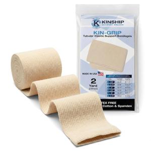 KinGrip Tubular Elastic Support Bandages by Kinship Comfort Brands Tubular Bandage Protects Fragile Skin Latex-Free Wound Care for Edema and Lymphedema Support | Made in USA | Size C 2.75”x2 Yards