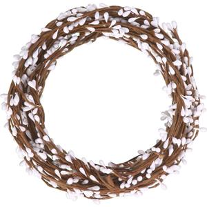 WILLBOND 64 Feet Ply Pip Berry Garland for Christmas Winter Indoor Outdoor Decor Head Wreaths Wedding Crowns (White, 30 Packs)