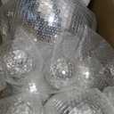 Haull 8 Pcs Large Disco Ball Set Silver Mirror Disco Reflective Ball with Hanging Ring Party Ornament Decoration for Stage Club Ballroom Dance Hall Wedding Prom Props(12'', 8'', 6'', 4'')