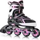 2PM SPORTS Torinx Green Boys Adjustable Inline Skates, Fun Beginner Roller Skates for Kids, Youth, Girls, Men and Women (Medium - Big Kid (1-4 US), Purple)