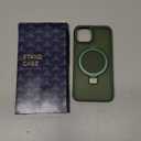 Magnetic for iPhone 14 Case with Ring Stand, Matte Back Shockproof Phone Case for iPhone 14 6.1'', Midnight Green
