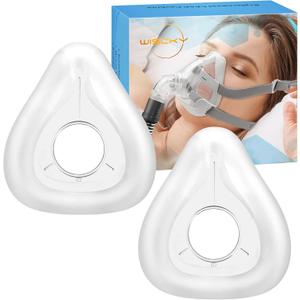 Replacement Mask Cushion for AirFit F20, 2 Packs Reliable Seal & Perfect Fit for Full Face Mask - Accessories Replacement Supplies(Medium) (Transparent)