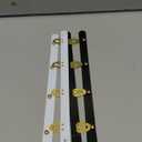 uxcell 2 Set Corset Busk, 8 Inch White,Black Steel Boning Support with Gold Buttons Spring Steel Corset Busk Corset Boning for Sewing Corset Making Gown Wedding Dress