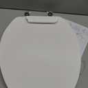 KOHLER K-26801-0 Impro ReadyLatch Quiet Close Elongated Toilet Seat, White Toilet Seat, Grip-Tight Bumpers, New Home Essentials, Slam Prevention