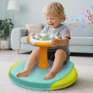 VROGTIK Dinosaur Sit and Spin Toys for Toddlers 1-3, 360 Toddler Spinning Seat with LED Lights and Music Christmas Birthday Gift for 1 2 3 Years Old Boys Sensory Toys Toddler Activities