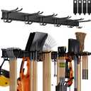 Garage Tool Storage Rack, 48 Inch Wall Mount, Heavy Duty Garden & Yard Tool Organizer