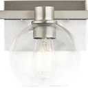 Kichler Harmony 24.5" Vanity Light in Brushed Nickel, 3-Light Traditional Bathroom Vanity with Clear Glass, (24.5" W x 8.25" H), 45894NI