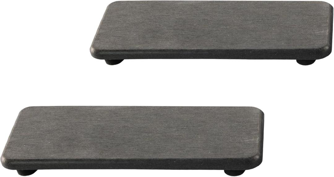 2 Pcs Water Absorbing Stone Trays, Kitchen/Bathroom Sink Soap Dish, Diatomite Tray Used for Hand Soap & Cosmetic Bottles in The Modern Home, 3.15" W x 6.3" L, Dark Gray
