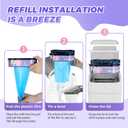 Premium Cat Litter Refill Bags, 28 ft  8-Pack  Fits Most Genie-Style Cat Litter Disposal Systems (Standard, Plus, XL)  Up to 8 Months for Single-Homes (Black)