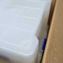 IRIS USA 3-Pack 60 Qt Storage Bins with Gasket Lids, Clear/Blue
