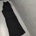 Women's Fleece Wide Leg Sweatpants Winter Warm Thermal Straight Leg Sweat Pants with Pockets (Black)