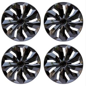 Hubcap Wheel Cover Replacement R14 Hub Caps Universal Wheel Rim Cover ABS Material Exterior Accessories for Car Truck SUV -Set of 414-inchBlack