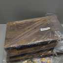 QEEIG 10" Deep Floating Shelves for Wall - 10 x 16 inch Book Shelf Bathroom Bedroom Kitchen Living Room Hanging Bookshelf Farmhouse Set of 3, Rustic Brown (025-40BN3)