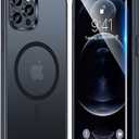 TAURI for iPhone 12 Pro Max Case, Compatible with Magsafe, [Military-Grade Protection] with 2X Screen Protectors, Slim Matte Case for iPhone 12 Pro Max, Frosted Black, 6.7"