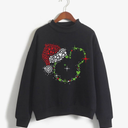 Eatbook Christmas Sweatshirt Xmas Sweatshirt for Women Oversized Merry and Bright Sweatshirts Magical Graphic Sweater M
