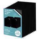 Egofine 5" x 7" Black Plexiglass Sheets 12 Pack 0.04 Inch Cast Acrylic Sheet Thick for DIY Craft Projects, Painting, Photography, Sign, Display Stand, Home Decor, Easy to Cut