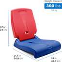 Step2 Folding Flip Seat, Lightweight Portable Outdoor Chair for Poolside, Camping, Beach, Boats, Tailgates, Durable Ground Chair with Back Support for Adults, Red & Blue