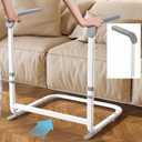 Toilet Stand up armrest with ergonomically Designed Safety Handle to Assist Independent Living, Suitable for Elderly and Disabled People, Vertical Support Frame, Simple, Safe, Anti Slip