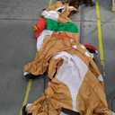 COMIN 9.8 FT Christmas Decorations Outdoor Inflatables Santa Claus Riding Reindeer Blow ups with Built-in LEDs for Yard Party Lawn Decor