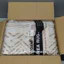 Area Rugs for Living Room Washable Living Room Rug Soft Neutral Indoor Floor Carpet Non-Slip Stain Resistant Modern Boho Rugs for Bedroom Dining Room Kids Room Nursery Office Home Brown (5' x 7' (Rectangular))