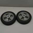 2 Pack 10 Inch Solid Rubber Replacement Wheels, Flat Free Hand Truck Tires with 5/8" Axle, Hand Truck Replacement Wheels for Cart, Wagons, Wheelbarrow, Dolly, Trolley, 330 lbs Max Load