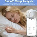 Health Rings for Women Men, Fitness Tracker with Heart Rate, Blood Oxygen, Blood Pressure, Sleep/Step Tracker, IP68 Waterproof Smart Ring for iPhone & Android (Gold, 7#)