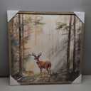 SunFlax Wildlife Elk Wooden Wall Art: Forest Deer Decor Natural Scenery Animal Pictures Rustic Farmhouse Painting for Bedroom Home 24" W x 24" H