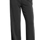 ODODOS Women's Modal Soft Wide Leg Pants with Pockets Adjustable Shockcord High Waist Casual Lounge Pants-29 Inseam, Black, Medium (Black)