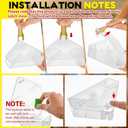Qualirey 6 Pcs Mice Station with Key Triangle Mouse Station Lockable Reusable Bait Box, Enclosed Design for Indoor and Outdoor Use, Suitable for Small Mice (Translucent)
