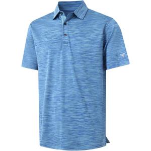 M MAELREG Golf Shirts for Men Dry Fit Short Sleeve Casual Performance Moisture Wicking Heather Pique Collared Polo Shirts (M)