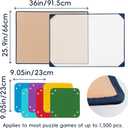 Tektalk Jigsaw Puzzle Board with 6 Color Sorting Trays Portable Puzzle Mat with Dustproof Cover for Puzzle Storage Saver, Non-Slip Surface, Up to 1500 Pieces - Khaki