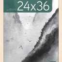 MCS Museum Poster Frame 24x36 Natural Woodgrain, Vertical & Horizontal Wall Hanging Large Picture Frame for Photos, Posters & Art Prints (1-Pack) (24 x 36 in)