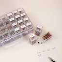 VTG Bead Organizer Box, Diamond Painting Drill Storage Containers, 32 Slots Diamond Art Storage Boxes Kits for Adults.Embroidery Beads Storage Box with Label. (32 square bottles)