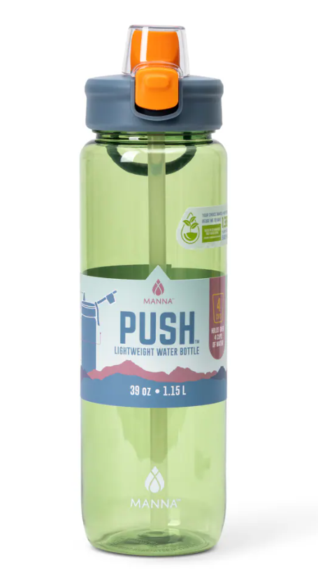 Manna 39oz Push Bottle Green