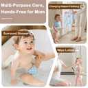 Baby Shower Stand, Adjustable Wall-Mounted Baby Shower Standing Support, Foldable Bath Stand for Infants 636 Months, Toddler Standing Assistance, Easy Install (Cute Octopus)